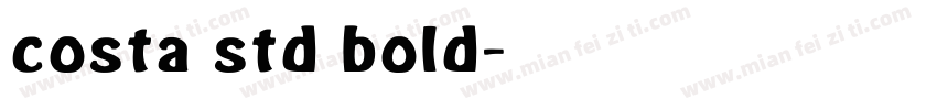 costa std bold字体转换